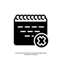 unavailable solid icon design good for web or mobile app vector