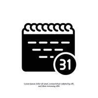 date solid icon design good for web or mobile app vector