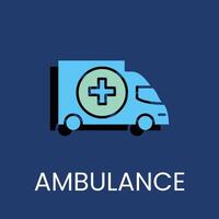 ambulance colored icon design good for web or mobile app vector