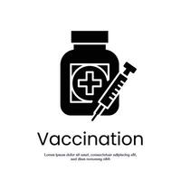 vaccination solid icon design good for web or mobile app vector
