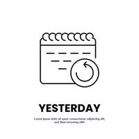 yesterday thin outline icon design good for web or mobile app vector
