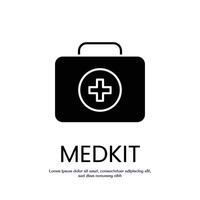 medkit solid icon design good for web or mobile app vector