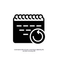 yesterday solid icon design good for web or mobile app vector