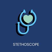 stethoscope colored icon design good for web or mobile app vector
