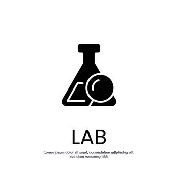 lab solid icon design good for web or mobile app vector