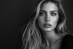 Elegant and Radiant Woman. Captivating Beauty in Graceful Poses and Stylish Fashion photo