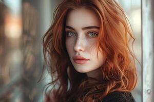 Elegant and Radiant Woman. Captivating Beauty in Graceful Poses and Stylish Fashion photo