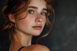 Elegant and Radiant Woman. Captivating Beauty in Graceful Poses and Stylish Fashion photo