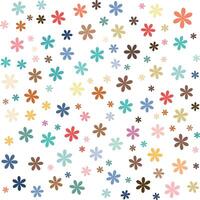 Multicolor pattern of asterisk flower isolated on white background illustration vector
