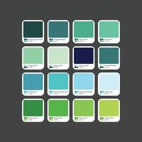 Soft green RGB color combination with color code vector