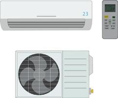 Air Conditioner isolated on a white background realistic illustration vector