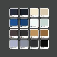 Soft dark RGB color combination with hex code vector