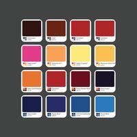 Solid RGB Warm color combination with hex code vector
