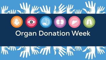 Organ Donation week is observed every year on September. banner design template illustration background design. vector