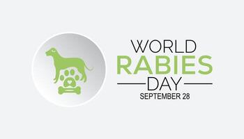 World Rabies Day is observed every year on September. banner design template illustration background design. vector