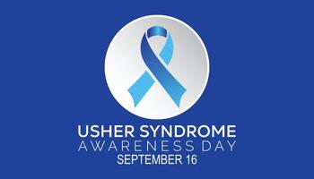 Usher Syndrome Awareness Day is observed every year on September. banner design template illustration background design. vector