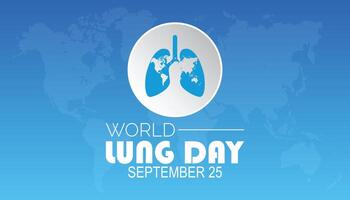 World Lung Day is observed every year on September. banner design template illustration background design. vector
