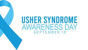 Usher Syndrome Awareness Day is observed every year on September. banner design template illustration background design. vector