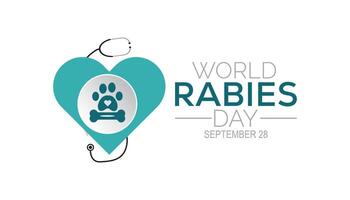 World Rabies Day is observed every year on September. banner design template illustration background design. vector