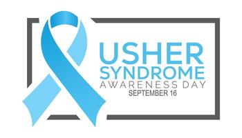 Usher Syndrome Awareness Day is observed every year on September. banner design template illustration background design. vector