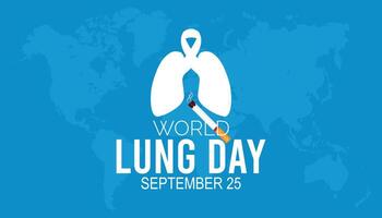 World Lung Day is observed every year on September. banner design template illustration background design. vector
