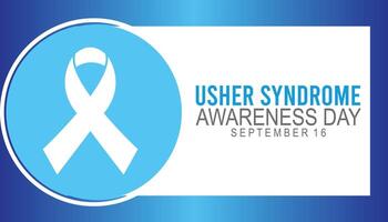 Usher Syndrome Awareness Day is observed every year on September. banner design template illustration background design. vector