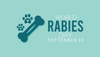 World Rabies Day is observed every year on September. banner design template illustration background design. vector