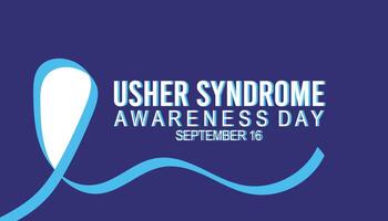 Usher Syndrome Awareness Day is observed every year on September. banner design template illustration background design. vector