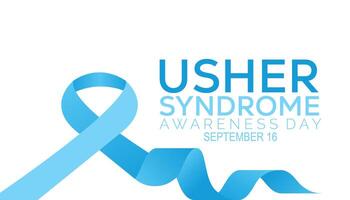 Usher Syndrome Awareness Day is observed every year on September. banner design template illustration background design. vector
