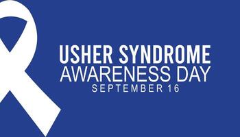 Usher Syndrome Awareness Day is observed every year on September. banner design template illustration background design. vector