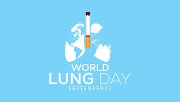World Lung Day is observed every year on September. banner design template illustration background design. vector