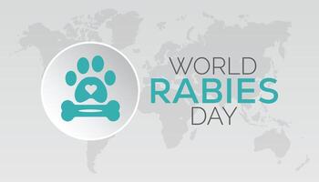 World Rabies Day is observed every year on September. banner design template illustration background design. vector