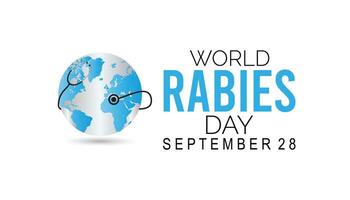 World Rabies Day is observed every year on September. banner design template illustration background design. vector