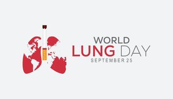 World Lung Day is observed every year on September. banner design template illustration background design. vector