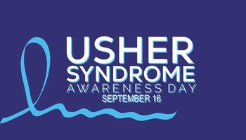 Usher Syndrome Awareness Day is observed every year on September. banner design template illustration background design. vector