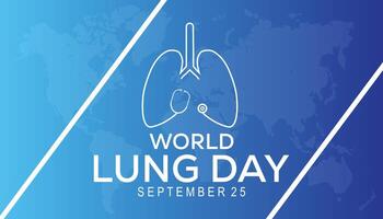 World Lung Day is observed every year on September. banner design template illustration background design. vector