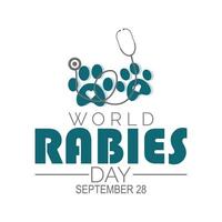 World Rabies Day is observed every year on September. banner design template illustration background design. vector