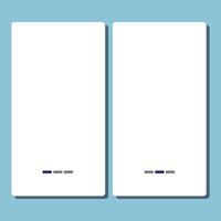 Blank background for mobile app on a blue background. Simple minimalistic screen design vector