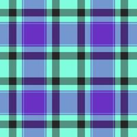 Tidy check background, micro plaid tartan textile. Vogue pattern texture fabric seamless in teal and blue colors. vector