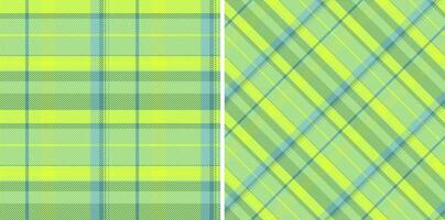 Seamless textile tartan of texture check fabric with a plaid pattern background. Set in neon colors. Book cover design ideas. vector