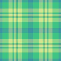 Rug texture background pattern, tidy textile seamless . Royal fabric tartan check plaid in green and teal colors. vector