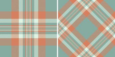 Textile check plaid of texture tartan seamless with a fabric background pattern. Set in summer colors for stylish jacket outfits. vector