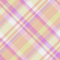 Decoration seamless tartan textile, style pattern check. Quilted texture fabric plaid background in light and white colors. vector