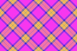 Pattern textile tartan of background plaid texture with a seamless check fabric. vector