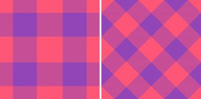 Pattern texture fabric of background seamless with a tartan plaid textile check. Set in sunset colors of book cover design ideas. vector