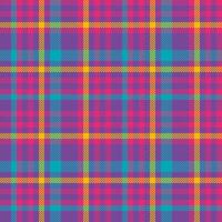 Festive pattern background texture, beautiful seamless check tartan. Pop fabric plaid textile in violet and pink colors. vector