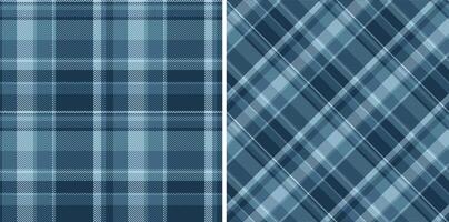 Check textile texture of plaid tartan pattern with a fabric seamless background. Set in winter colors for apartment decor ideas. vector