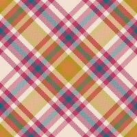 Tile pattern background check, handsome seamless tartan textile. Net texture fabric plaid in light and temptation colors. vector