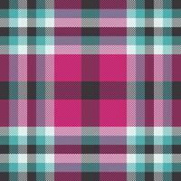 Plaid check pattern of seamless background fabric with a textile tartan texture. vector