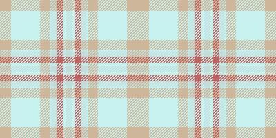 Retro textile seamless background, graceful check tartan texture. Woman plaid pattern fabric in light and red colors. vector